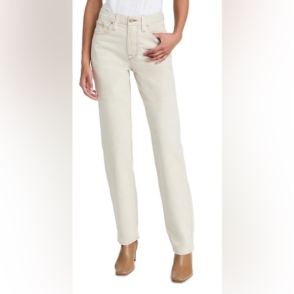 Good American 90’s Icon straight leg bone coloured, size 6/28 - Picture 2 of 13